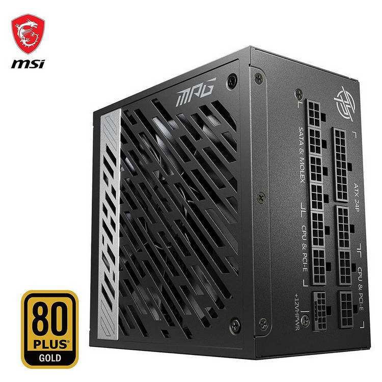 MSI MPG A850G PCIE5 power supply 850W, imported from the UK