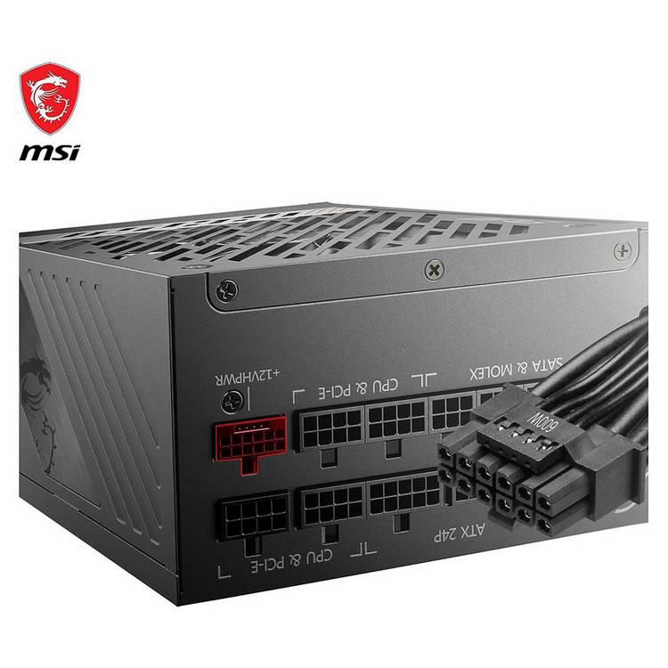 MSI MPG A850G PCIE5 power supply 850W, imported from the UK