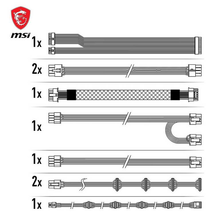 MSI MAG A750GL 750W power supply - British product
