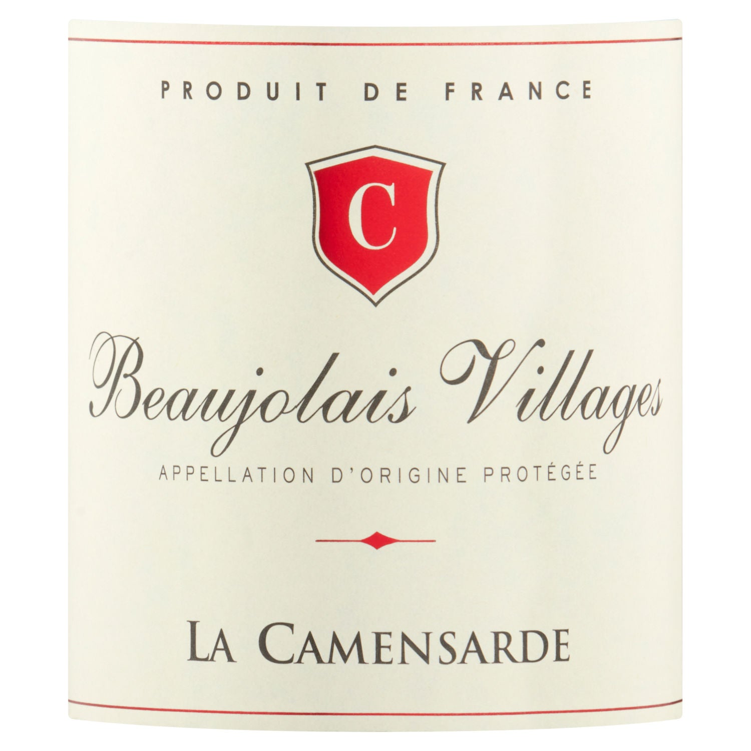 Beaujoulais Villages La Camensarde red wine - British product