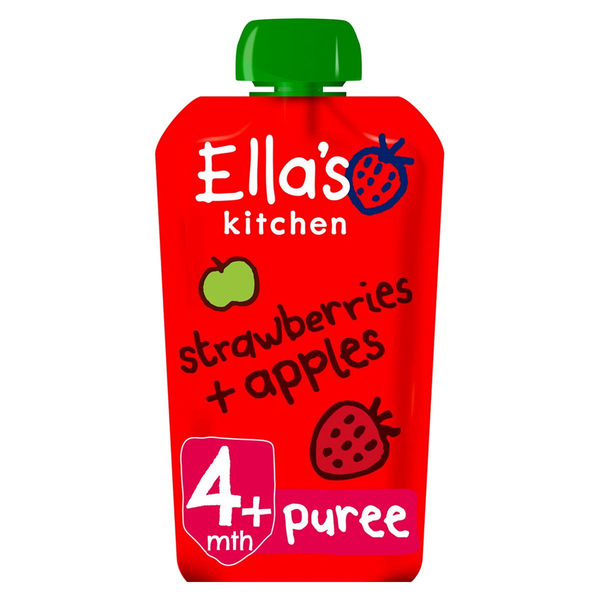 Ella's Kitchen Organic Strawberries and Apples Baby Food Pouch 4+ Months 120g GOODS Boots   