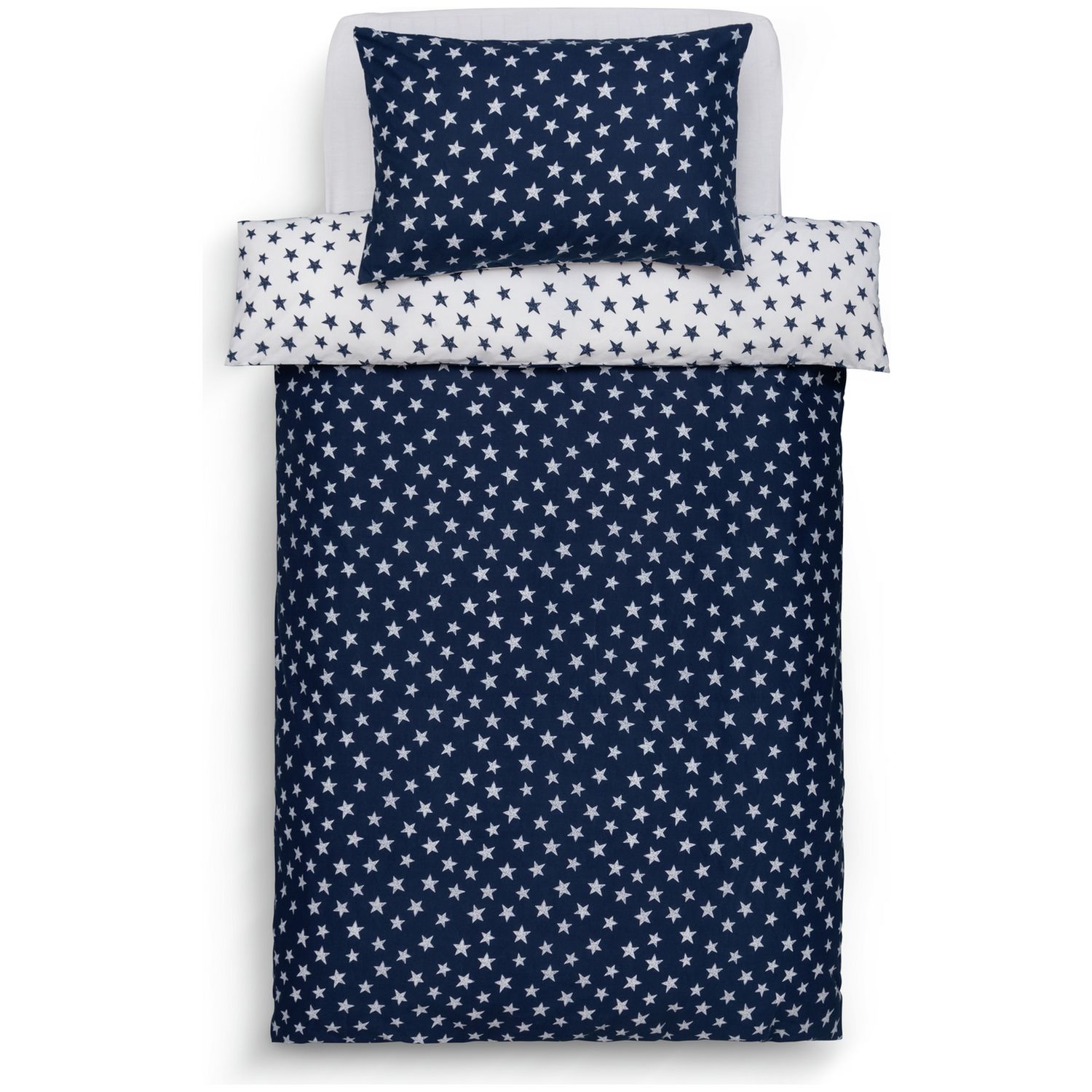 Habitat Kids Reversible Star Navy Bedding Set - Single