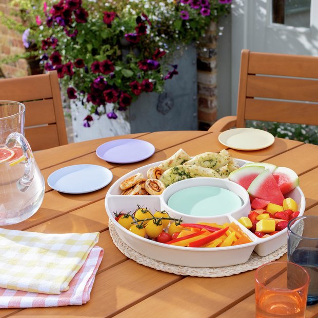 Habitat serving platter set with 4 plates 38.6cm (British brand)