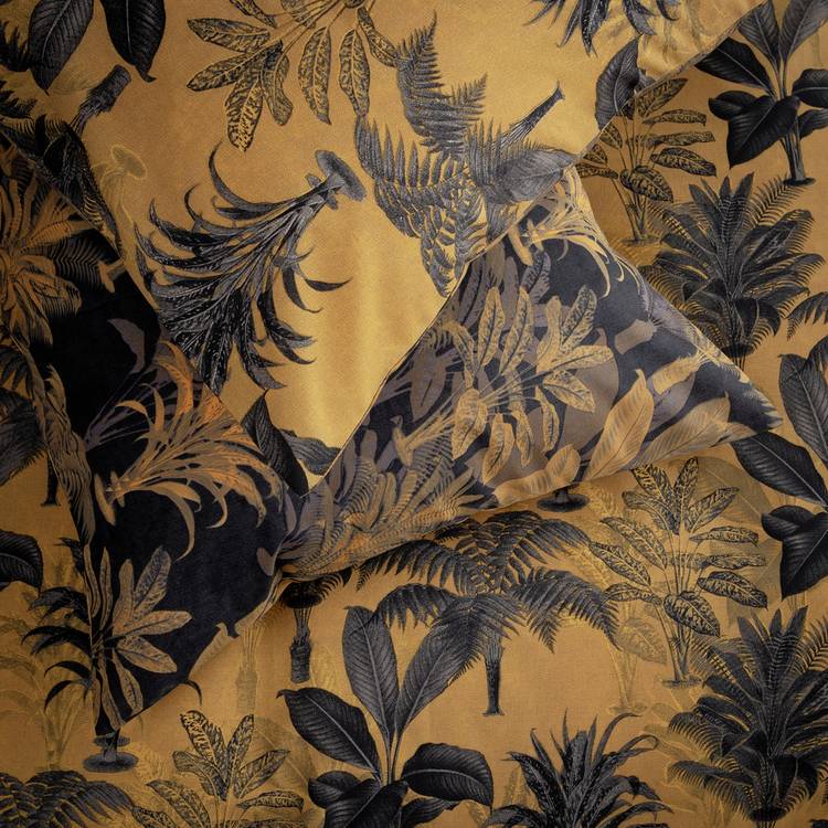 Habitat palm print mustard bedding set single (British brand)