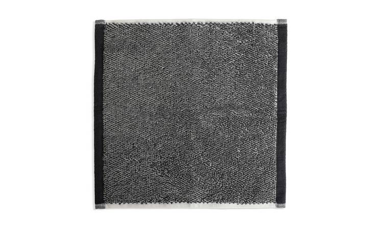 Habitat face cloths black marl 2 pack 30x30cm, UK version