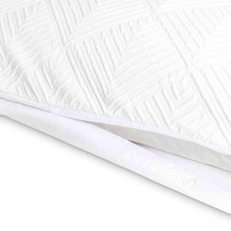 Argos Home textured white bedding set single - British product