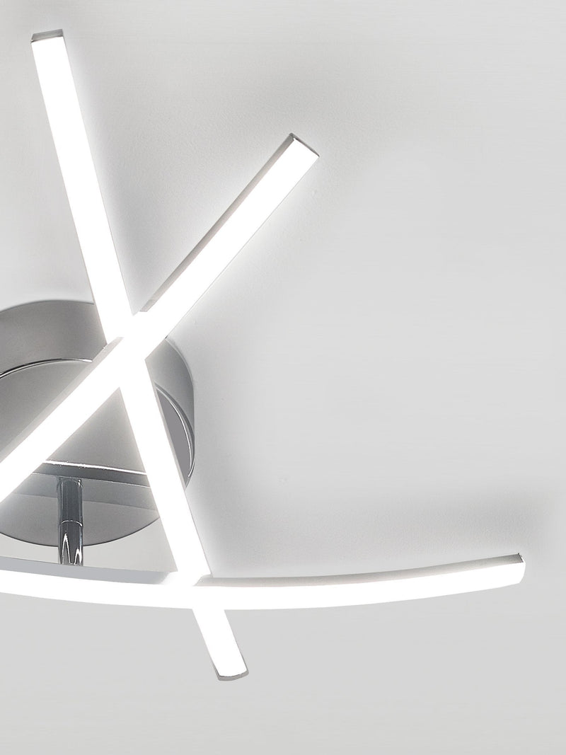 Next Chrome Amari LED ceiling light, UK version