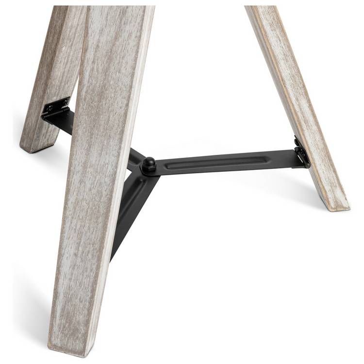 Argos Home Lyle 46cm wooden tripod table lamp grey, imported from the UK