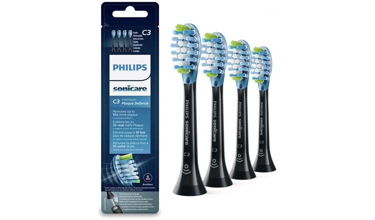 Philips Sonicare Premium Plaque Brush Heads Black 4 Pack