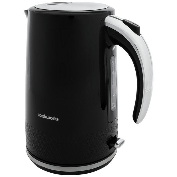 Cookworks Textures Selcey Kettle black 1.7L, UK version