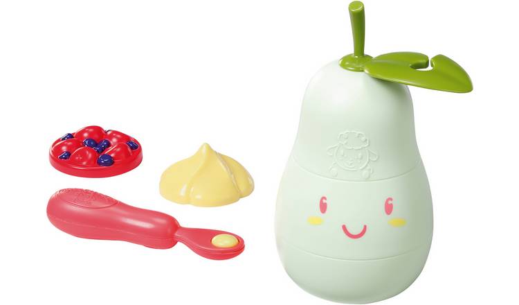 Baby Annabell lunch feeding set with realistic sounds and food inserts, UK version