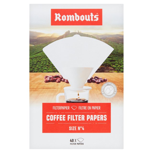 Rombouts Coffee Filter Papers N4   40 per pack GOODS M&S   