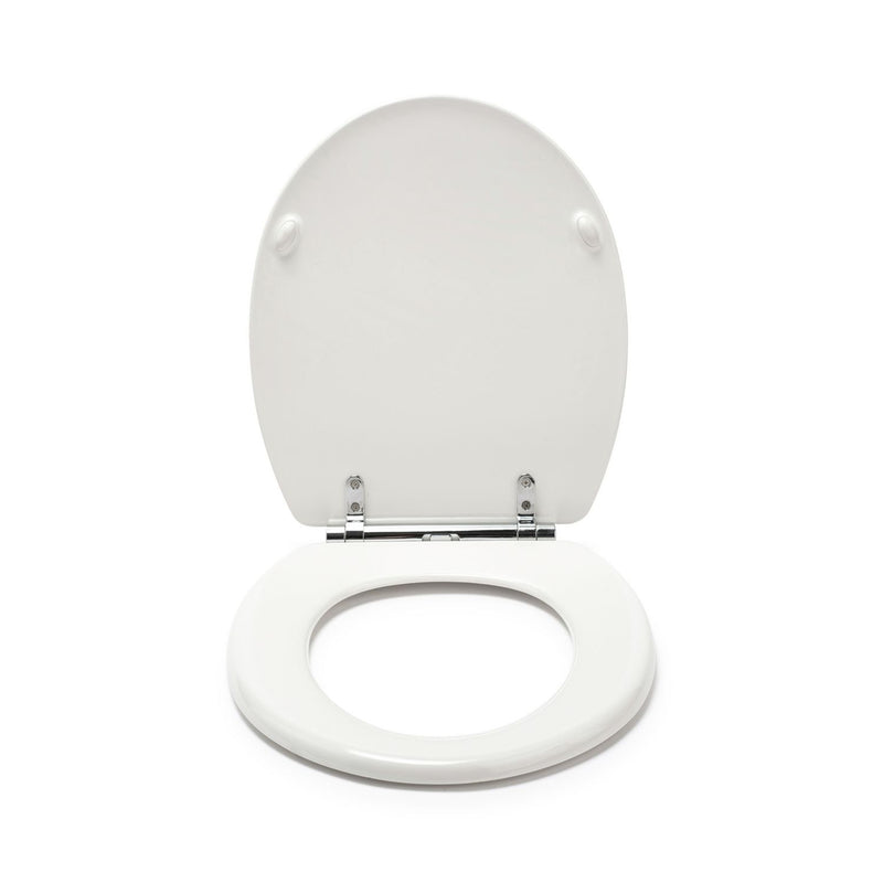 Croydex Lugano moulded wood toilet seat white (British brand)