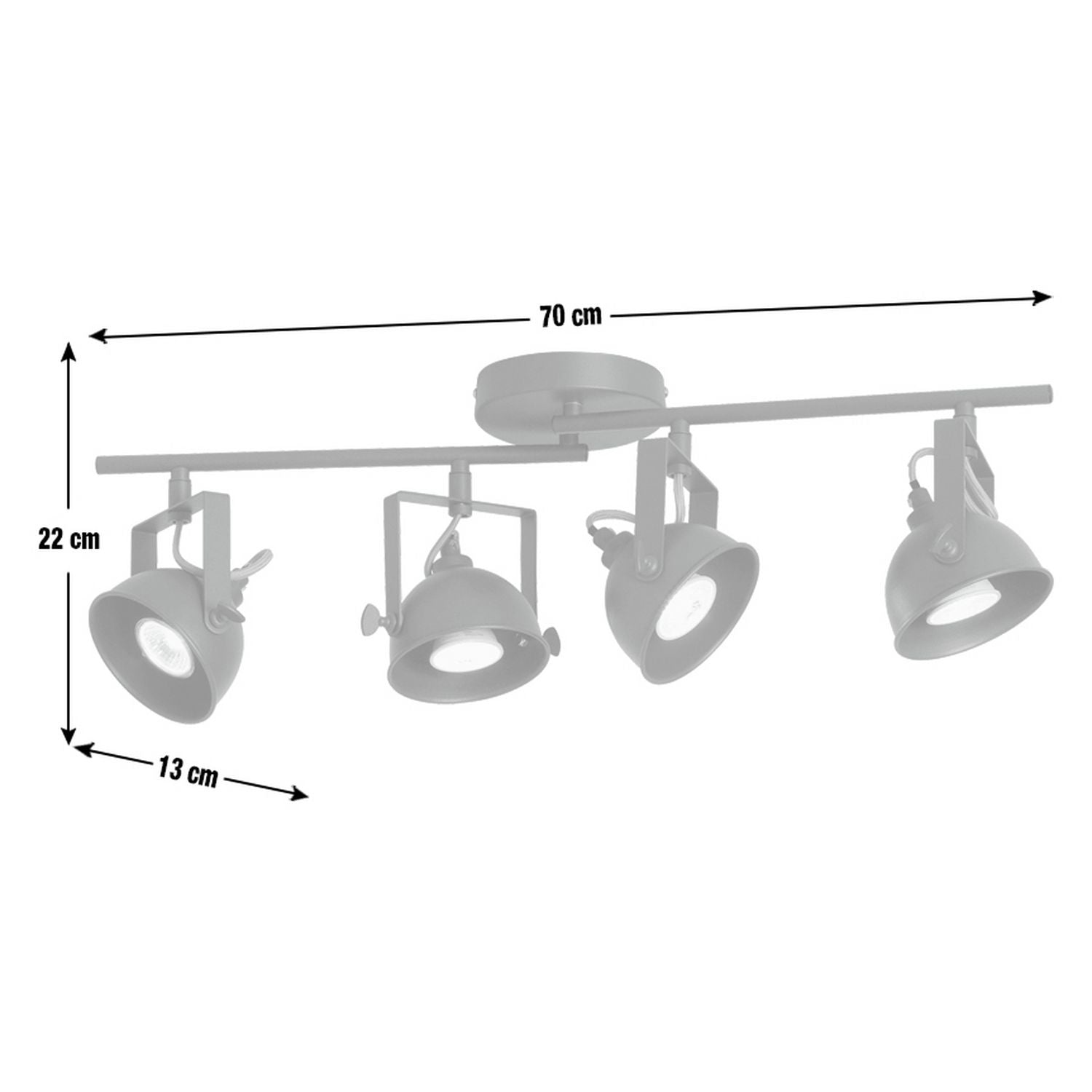 Argos Home 4-light spotlight dark grey, UK version