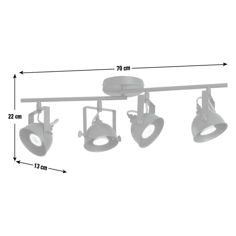 Argos Home 4-light spotlight dark grey, UK version