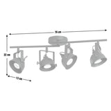 Argos Home 4-light spotlight dark grey, UK version