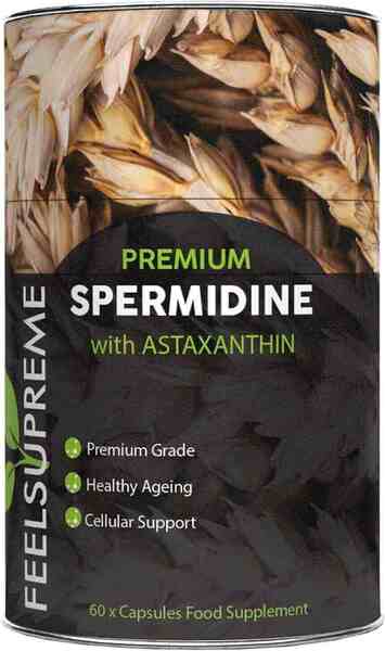 Feel Supreme spermidine with astaxanthin supplement 60 capsules - British product