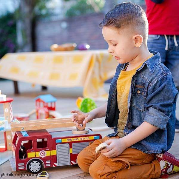 Tidlo Wooden Fire Engine Toy