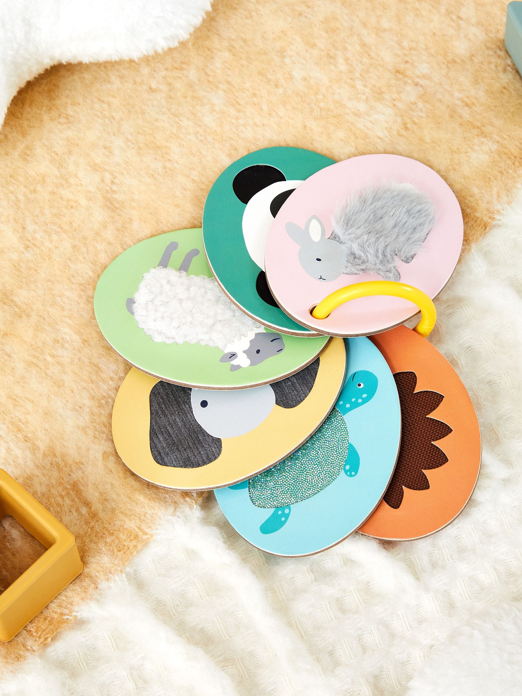 JoJo Maman Bébé touch and feel animal cards, imported from the UK