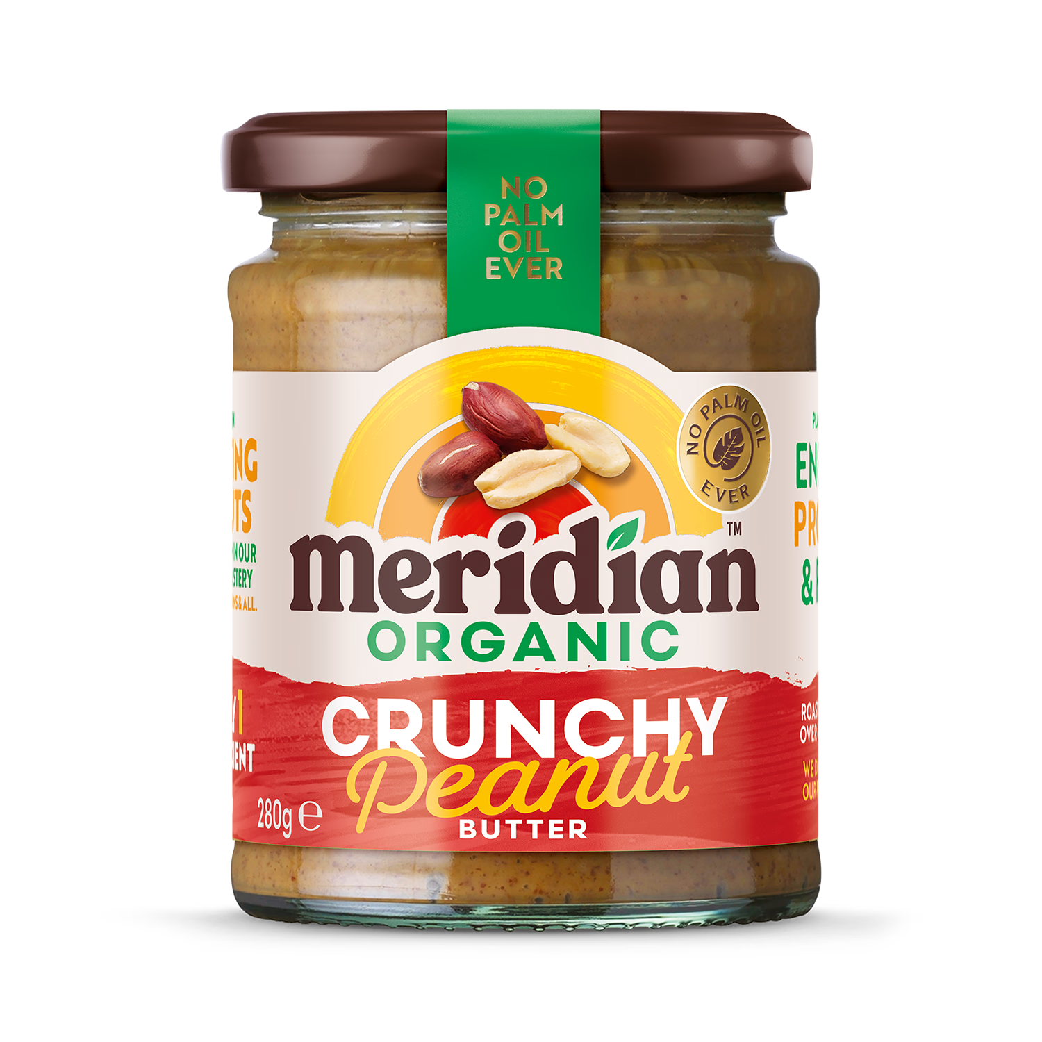 Meridian organic crunchy peanut butter 280g - British product