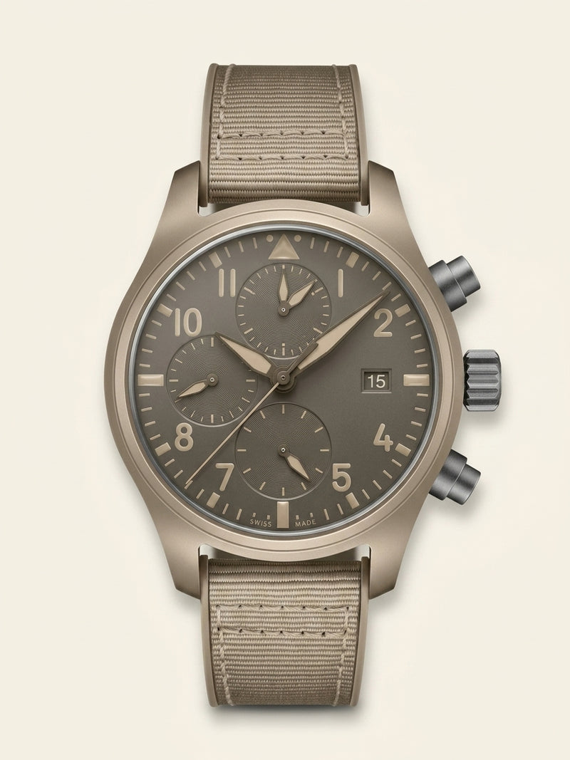 IWC Pilot Chronograph ceramic automatic watch, imported from the UK