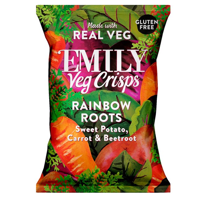 EMILY Veg Crisps Rainbow Roots Sweet Potato Carrot & Beetroot    30g GOODS M&S   