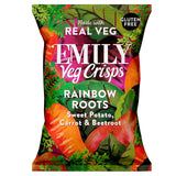 EMILY Veg Crisps Rainbow Roots Sweet Potato Carrot & Beetroot    30g GOODS M&S   