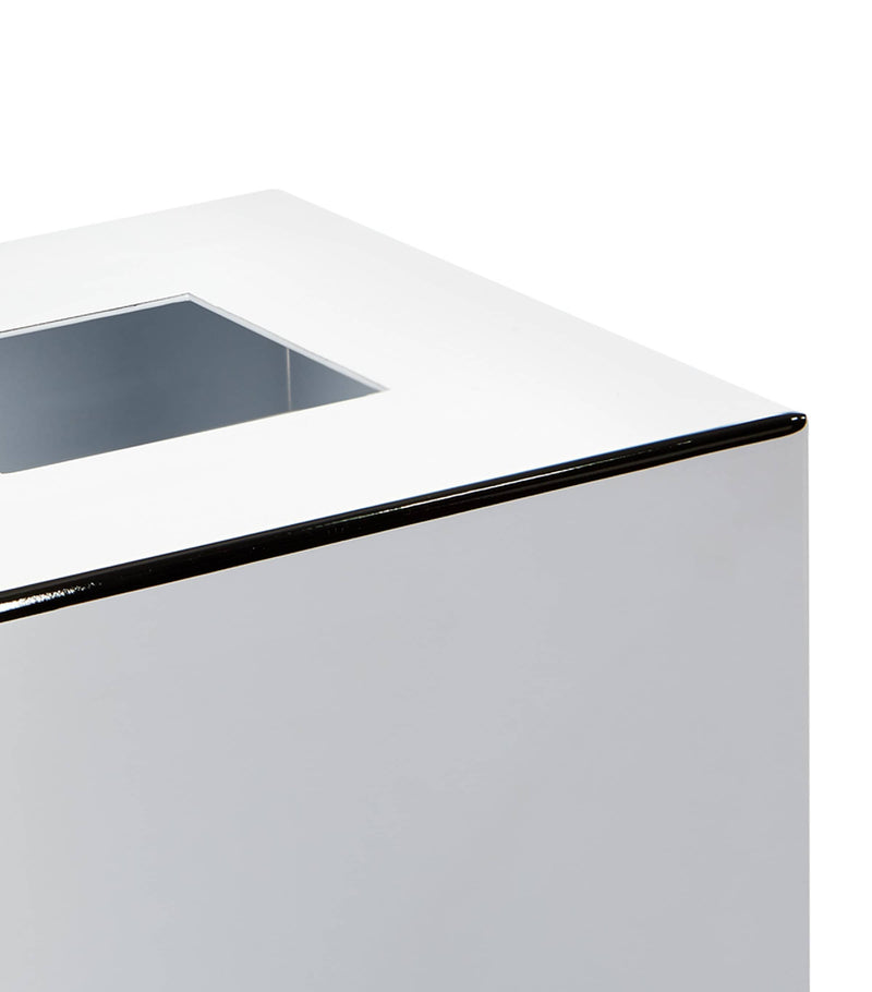 ZODIAC square chrome tissue box (British brand)