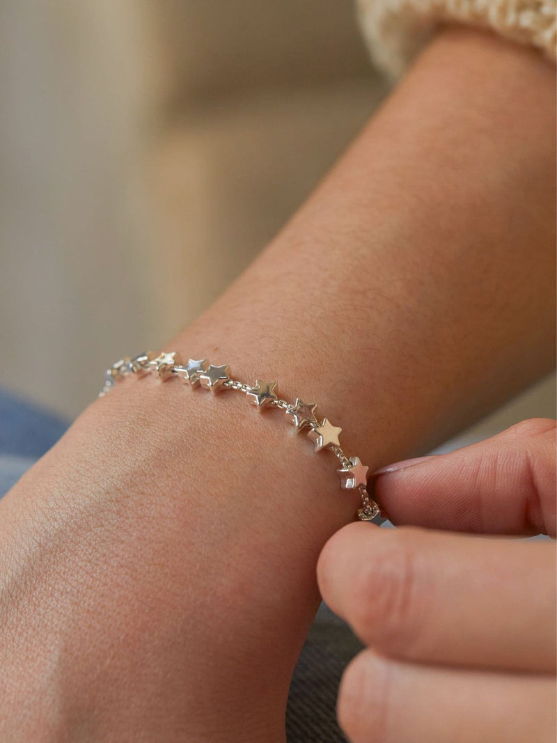 Estella Bartlett Silver Stars So Bright chain slider bracelet - British product
