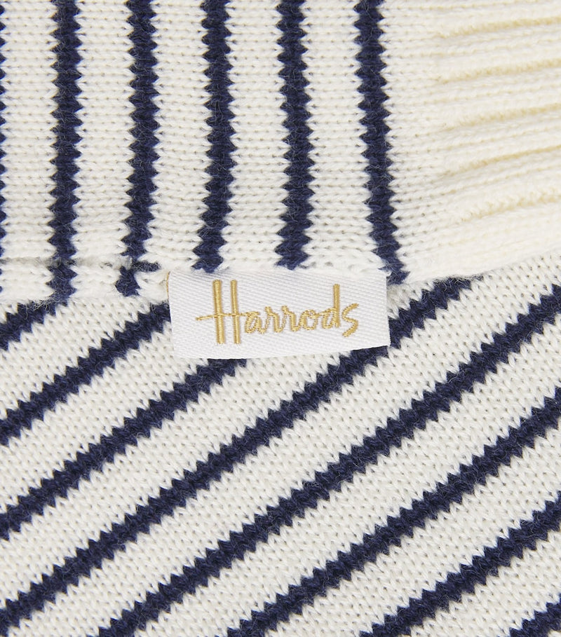 Harrods Cotton Knitted Stripe Bear Trousers (0-18 Months)