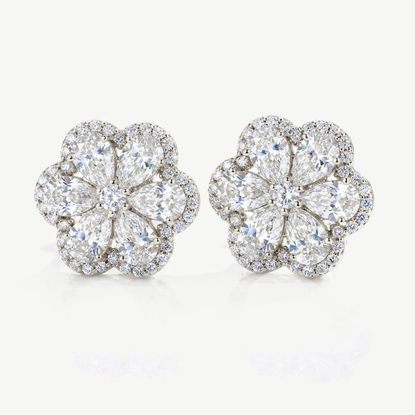 MUCHV bridal flower earrings 1.5cm, UK version