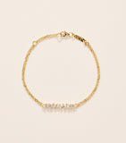 Suzanne Kalan yellow gold diamond classic bar bracelet - British product