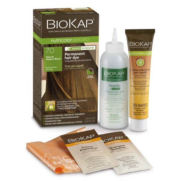 BioKap hair dye Medium Blond 7.0 135ml - British product