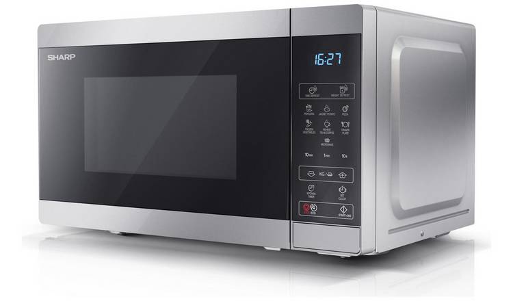 Sharp 800W Standard Microwave YC-MS02U-S - Silver