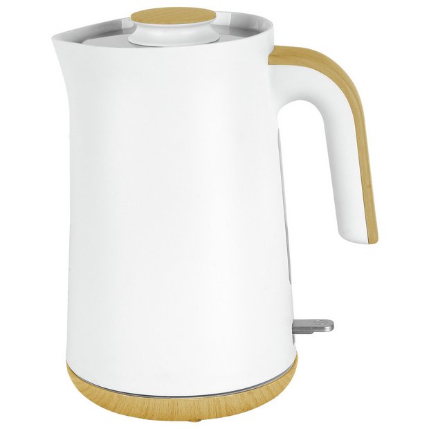 Cookworks Scandi style white kettle 1.7L - British product