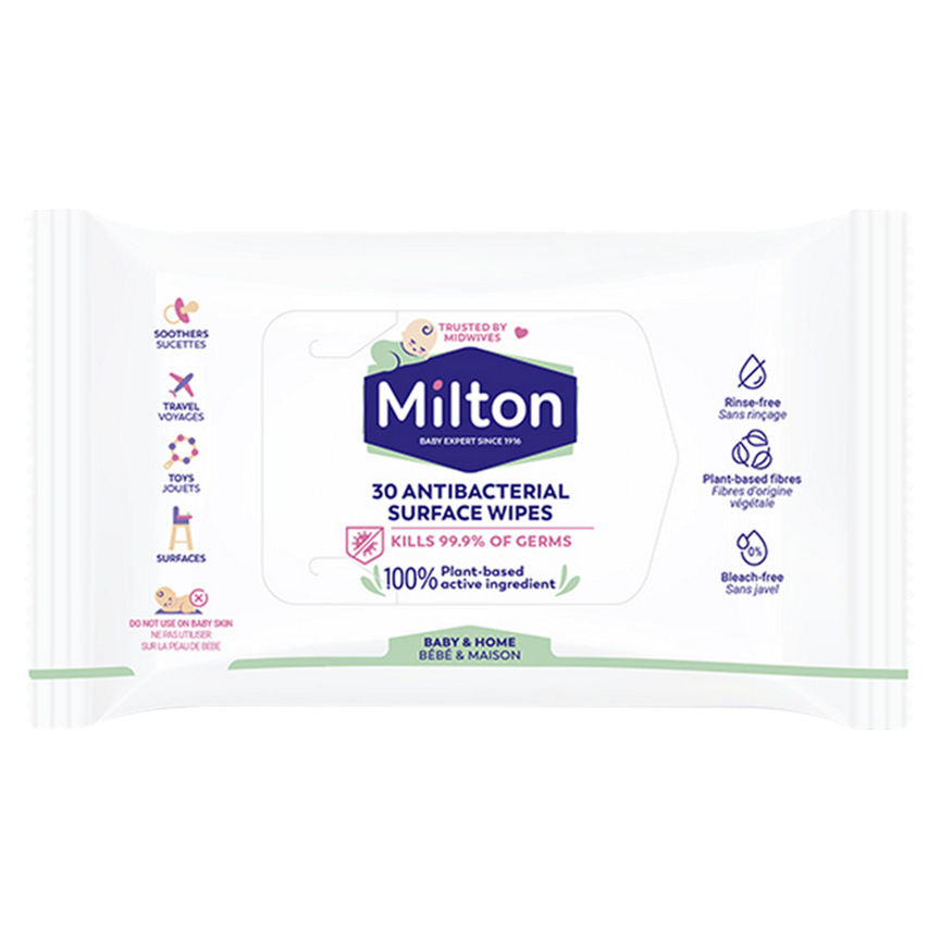 Milton Surface Cleaning Wipes Antibacterial GOODS ASDA   