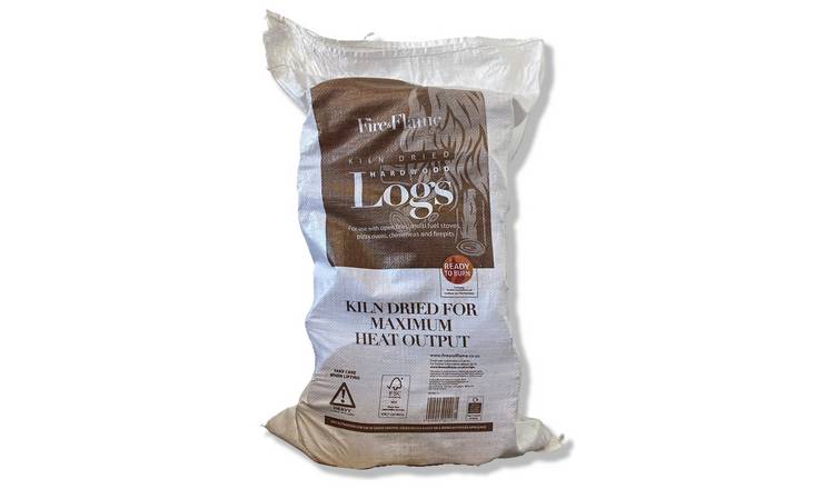 Fire & Flame kiln dried hardwood logs 60L, imported from the UK