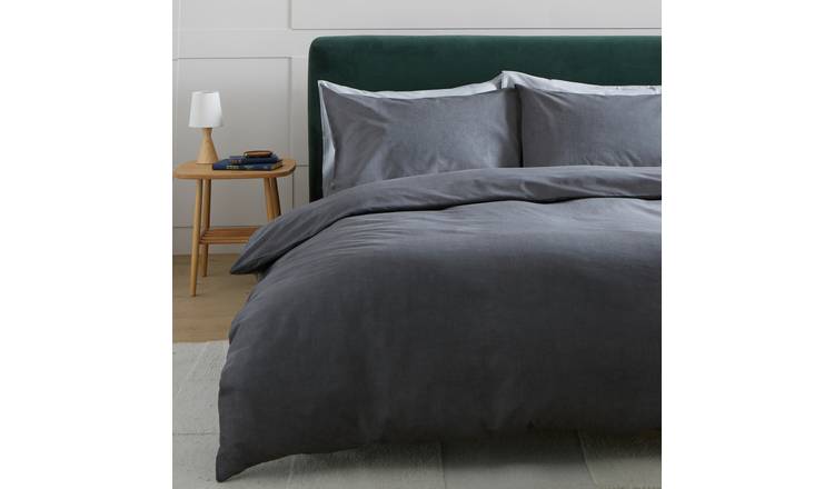 Habitat charcoal textured print bedding set single, UK version