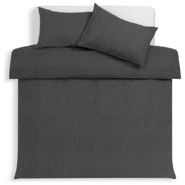 Habitat charcoal textured print bedding set single, UK version