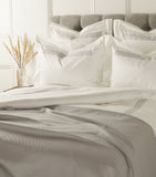 Frette basketweave embroidered super king flat sheet set 270cm x 230cm - British product