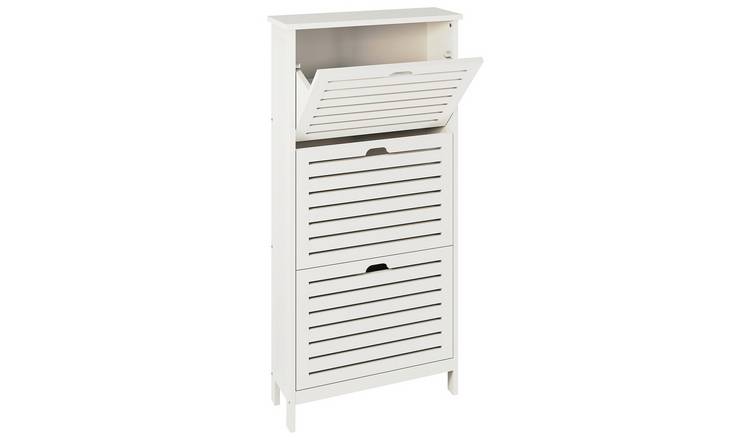 GFW Bergen shoe storage cabinet white, UK version