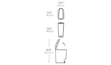 Simplehuman grey slim pedal bin 40L (British brand)