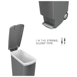 Simplehuman grey slim pedal bin 40L (British brand)
