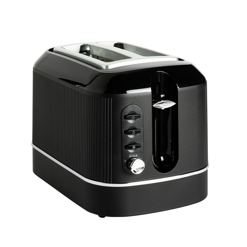 Cookworks Texture Tilly 2 slice toaster black - British product