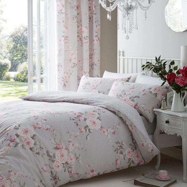 Catherine Lansfield floral bedding set double reversible, UK version