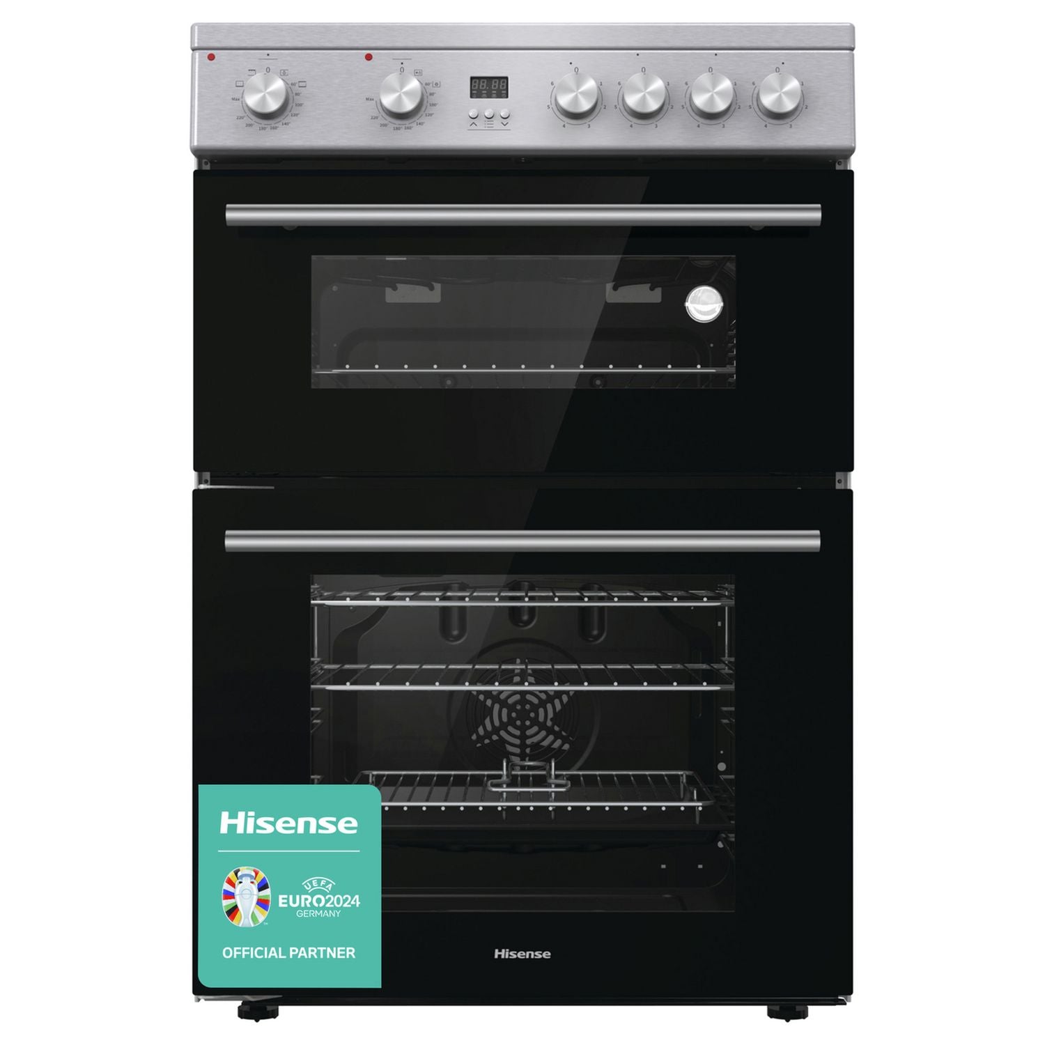 Hisense HDE3211BXUK 60cm Double Oven Electric Cooker-S/Steel