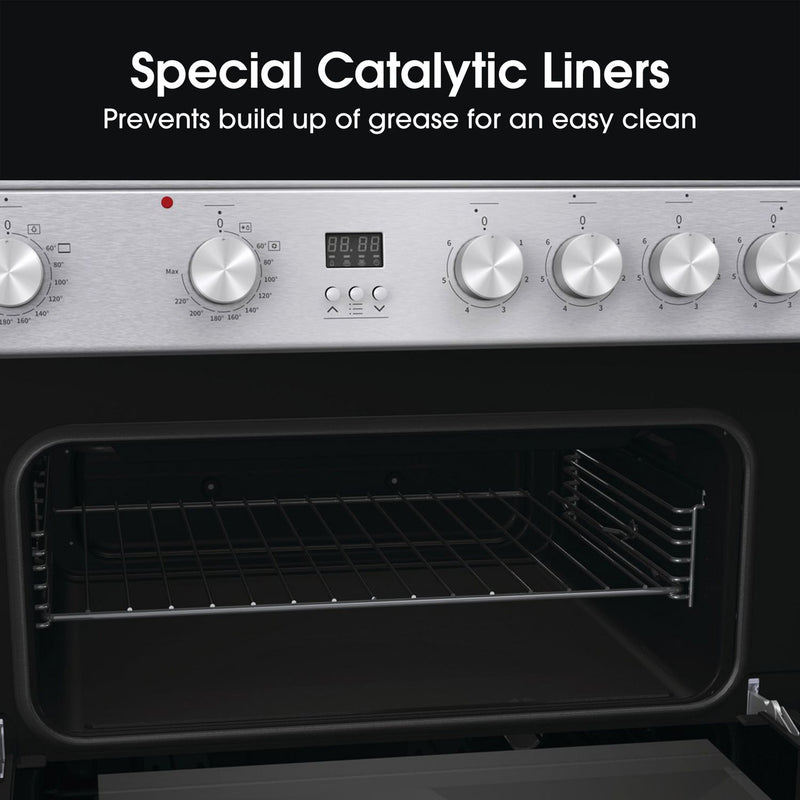 Hisense HDE3211BXUK 60cm Double Oven Electric Cooker-S/Steel