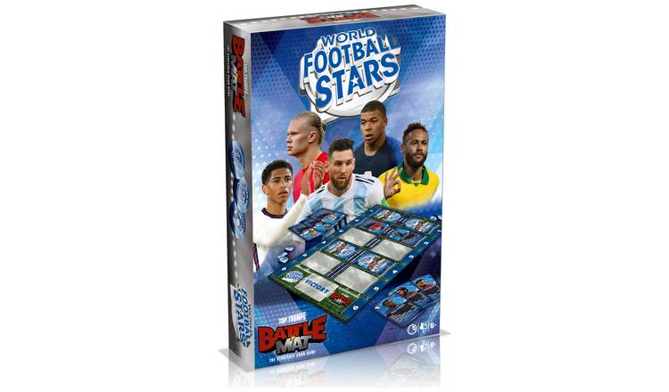 Top Trumps World Football Stars battle mat game, imported from the UK