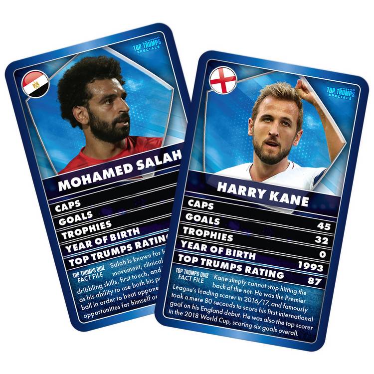 Top Trumps World Football Stars battle mat game, imported from the UK
