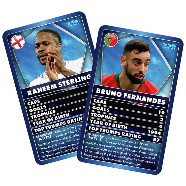 Top Trumps World Football Stars battle mat game, imported from the UK